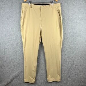 NOBULL Golf Tour Pants Mens 40x32 Regular Beige Zip Pocket Performance Tapered